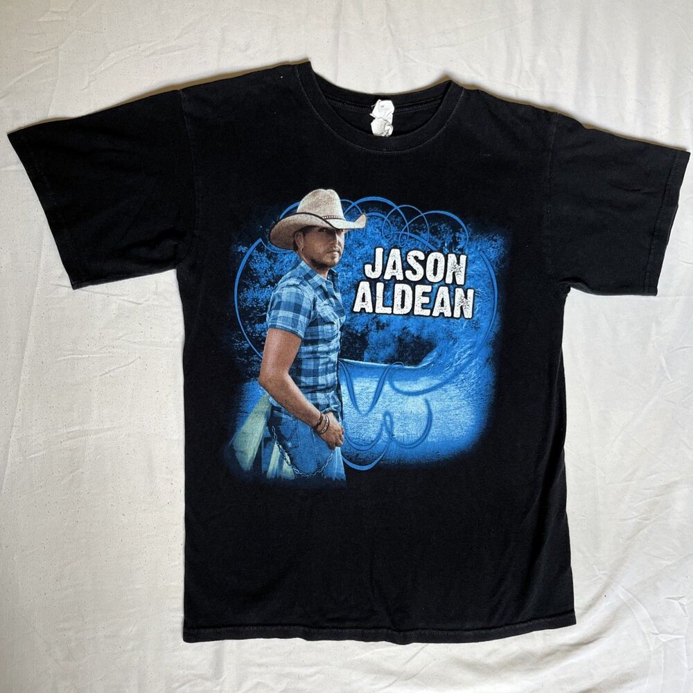 Anvil Men's Jason Aldean My Kinda Party Tour 2011 Black Concert Shirt Medium M